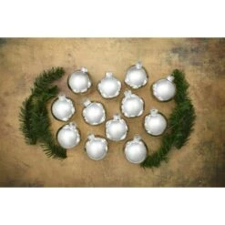 Whitehurst 12ct. 2.75" Shiny Glass Ball Ornaments Silver Shiny 7 Whitehurst 12ct. 2.75" Shiny Glass Ball Ornaments Silver Shiny -Northlight Sale Store D384976S 13
