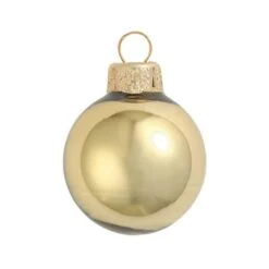 2ct. 6" Shiny Glass Ball Ornaments Gold Shiny