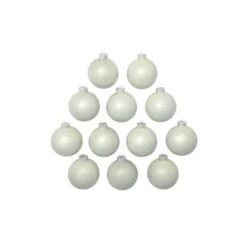 Whitehurst 12ct. 2.75" Pearl Glass Ball Ornaments White Polar Pearl -Northlight Sale Store D384998S 12