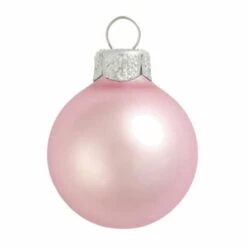 Whitehurst 28ct. 2" Matte Glass Ball Ornaments Baby Pink