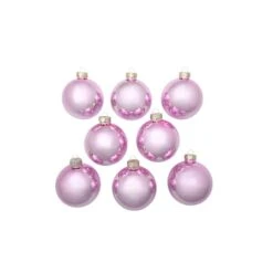 Whitehurst 8ct. 3.25" Shiny Glass Ball Ornaments Baby Pink Shiny -Northlight Sale Store D385023S 12