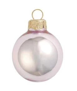 Whitehurst 6ct. 4" Shiny Glass Ball Ornaments Baby Pink Shiny -Northlight Sale Store D385026S 1 1