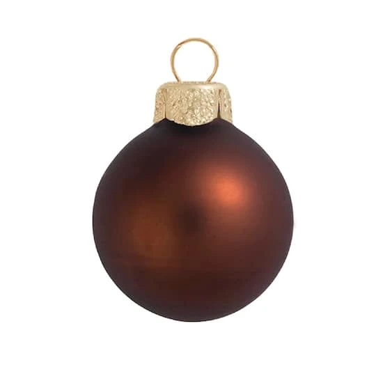 Whitehurst 8ct. 3.25" Matte Glass Ball Ornaments Chocolate Matte 2 Whitehurst 8ct. 3.25" Matte Glass Ball Ornaments Chocolate Matte - Image 2