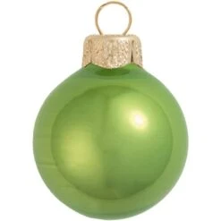 Whitehurst 8ct. 3.25" Pearl Glass Ornaments Lime Pearl