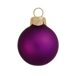Whitehurst 40ct. 1.5" Matte Glass Christmas Ornaments Purple -Northlight Sale Store D385080S 1 1