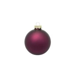 Whitehurst 8ct. 3.25" Matte Glass Ball Ornaments Purple Matte -Northlight Sale Store D385083S 11 1