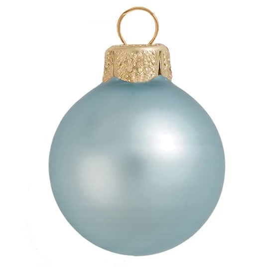 Whitehurst 12ct. 2.75" Matte Glass Ball Ornaments Baby Blue Matte 1 Whitehurst 12ct. 2.75" Matte Glass Ball Ornaments Baby Blue Matte