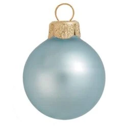 Whitehurst 28ct. 2" Matte Glass Ball Ornaments Baby Blue