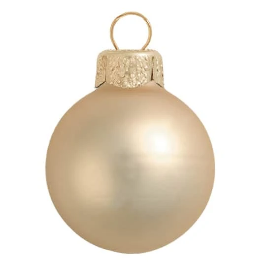 Whitehurst 12ct. 2.75" Matte Glass Ball Ornaments Champagne Matte 2 Whitehurst 12ct. 2.75" Matte Glass Ball Ornaments Champagne Matte - Image 2