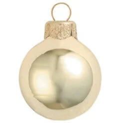 Whitehurst 28ct. 2" Shiny Glass Ball Ornaments Champagne -Northlight Sale Store D385129S 1 1
