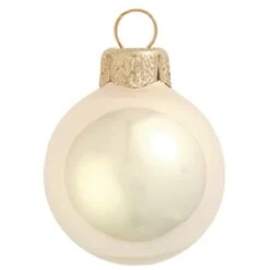 Whitehurst 12ct. 2.75" Pearl Glass Ball Ornaments Champagne Pearl