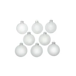 Whitehurst 8ct. 3.5" Clear Glass Ball Ornaments -Northlight Sale Store D385141S 12