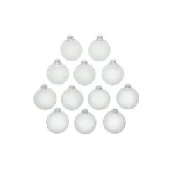 Whitehurst 12ct. 3" Clear Glass Ball Ornaments -Northlight Sale Store D385143S 12