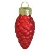 Whitehurst 56ct. 2" Matte Red Glass Pinecone Ornaments
