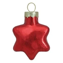 Whitehurst 56ct. 2" Shiny Red Glass Star Ornaments