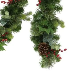 9ft. Pinecones & Red Berries Garland -Northlight Sale Store D393383S 2