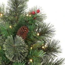 2ft. Pre-Lit Artificial Christmas Tree In Red Base, Warm White LED Lights -Northlight Sale Store D393391S 2