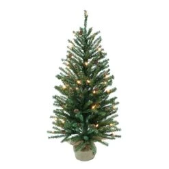 3 Ft. Pre-Lit Fir Artificial Christmas Tree, 50 Lights