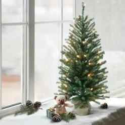 4 Ft. Pre-Lit Fir Artificial Christmas Tree, 100 Lights 7 4 Ft. Pre-Lit Fir Artificial Christmas Tree, 100 Lights -Northlight Sale Store D393398S 3