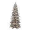 7.5ft. Pre-Lit Slim Flocked Royal Majestic Douglas Spruce Artificial Christmas Tree, Clear Lights