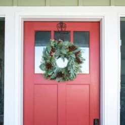 Village Lighting 24" Winter Frost Wreath -Northlight Sale Store D403193S 3