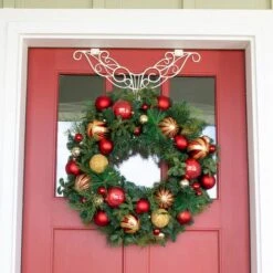 Village Lighting 30" Pre-Lit Christmas Classic Wreath, Clear LED Lights -Northlight Sale Store D403203S 5