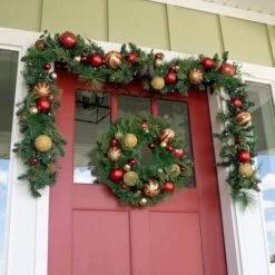 Village Lighting 24" Christmas Classic Wreath -Northlight Sale Store D403204S 2