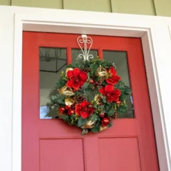 Village Lighting 24" Red Magnolia Wreath -Northlight Sale Store D403212S 3