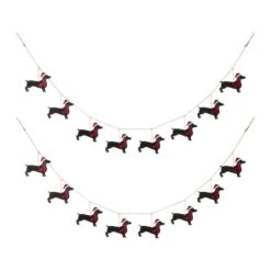 Glitzhome® 6ft. Christmas Dog Garland, 2ct.