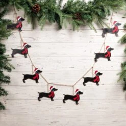 Glitzhome® 6ft. Christmas Dog Garland, 2ct. -Northlight Sale Store D445236S 2
