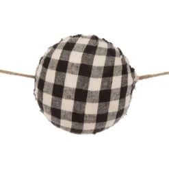 Glitzhome® 6ft. Black & White Plaid Fabric Garland, 2ct. -Northlight Sale Store D445246S 4