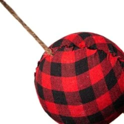 Glitzhome® 6ft. Red & Black Plaid Fabric Garland, 2ct. -Northlight Sale Store D445248S 6