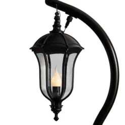 5ft. Pre-Lit LED Holiday Decorated Lamp Post With Greenery & Berries -Northlight Sale Store D478686S 4