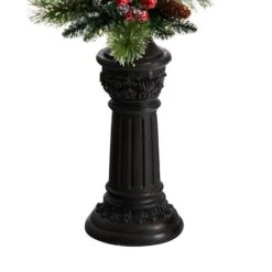 5ft. Pre-Lit LED Holiday Decorated Lamp Post With Greenery & Berries -Northlight Sale Store D478686S 5
