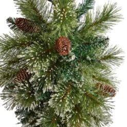 5ft. Pre-Lit LED Holiday Decorated Lamp Post With Faux Greenery In Decorative Container -Northlight Sale Store D478687S 5