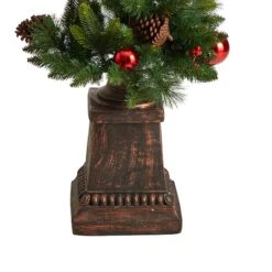 5ft. Pre-Lit LED Holiday Decorated Lamp Post With Greenery & Ornaments -Northlight Sale Store D478689S 6