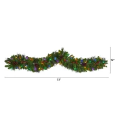 6ft. Pre-Lit LED Colorado Fir Christmas Garland With Berries & Pinecones -Northlight Sale Store D478767S 2