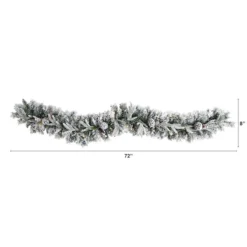 6ft. Pre-Lit LED Flocked Christmas Garland With Pinecones 8 6ft. Pre-Lit LED Flocked Christmas Garland With Pinecones -Northlight Sale Store D478773S 2