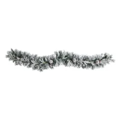 6ft. Pre-Lit LED Flocked Christmas Garland With Pinecones 9 6ft. Pre-Lit LED Flocked Christmas Garland With Pinecones -Northlight Sale Store D478773S 3