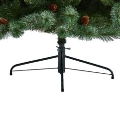 8ft. Unlit Snowed French Alps Mountain Pine Artificial Christmas Tree With Pinecones -Northlight Sale Store D478797S 4