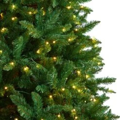 9ft. Pre-Lit Green Valley Fir Artificial Christmas Tree, Clear LED Lights -Northlight Sale Store D478799S 4