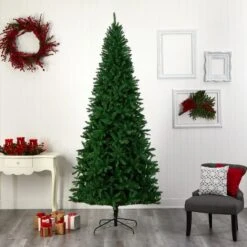 9ft. Pre-Lit Green Valley Fir Artificial Christmas Tree, Clear LED Lights -Northlight Sale Store D478799S 8