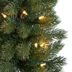3ft. Pre-Lit Green Pine Artificial Christmas Tree With Burlap Base, Warm White Lights -Northlight Sale Store D478806S 4