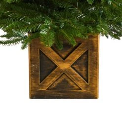 3ft. Pre-Lit Finland Fir Artificial Christmas Tree In Decorative Planter, Warm White Lights -Northlight Sale Store D478817S 6