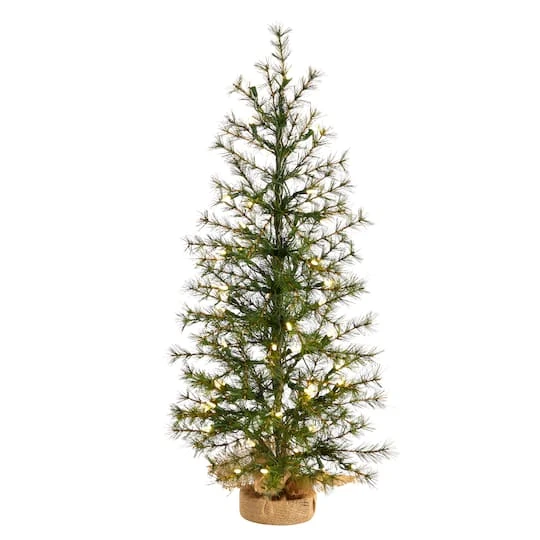 3ft. Pre-Lit Artificial Christmas Tree In Burlap Base, Clear LED Lights 1 3ft. Pre-Lit Artificial Christmas Tree In Burlap Base, Clear LED Lights