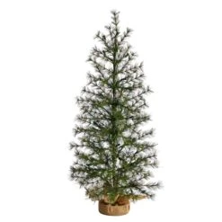 3ft. Pre-Lit Artificial Christmas Tree In Burlap Base, Clear LED Lights 14 3ft. Pre-Lit Artificial Christmas Tree In Burlap Base, Clear LED Lights -Northlight Sale Store D478823S 3