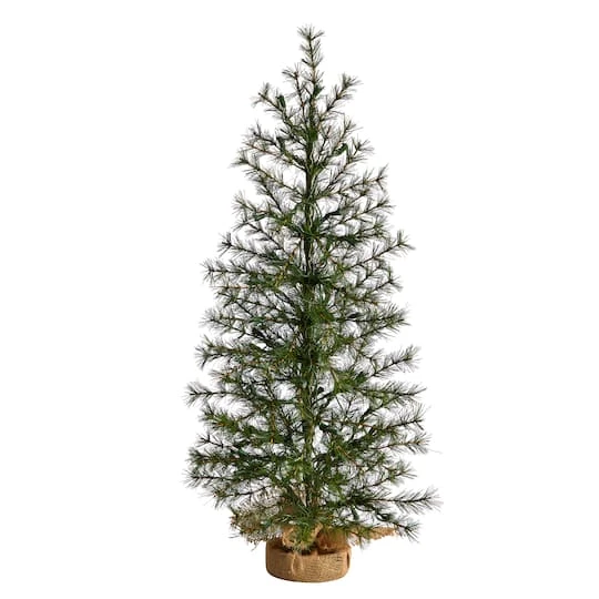 3ft. Pre-Lit Artificial Christmas Tree In Burlap Base, Clear LED Lights 4 3ft. Pre-Lit Artificial Christmas Tree In Burlap Base, Clear LED Lights - Image 4