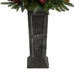 4ft. Pre-Lit Glittered Artificial Christmas Plant On Pedestal, Multicolor LED Lights -Northlight Sale Store D478834S 7