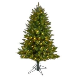 4ft. Pre-Lit Vermont Spruce Artificial Christmas Tree, Color Changing LED Lights
