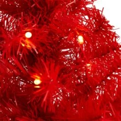 2ft. Pre-Lit Red Artificial Christmas Tree, Warm White LED Lights -Northlight Sale Store D478850S 3